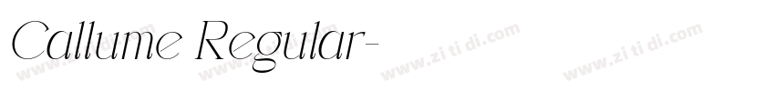 Callume Regular字体转换